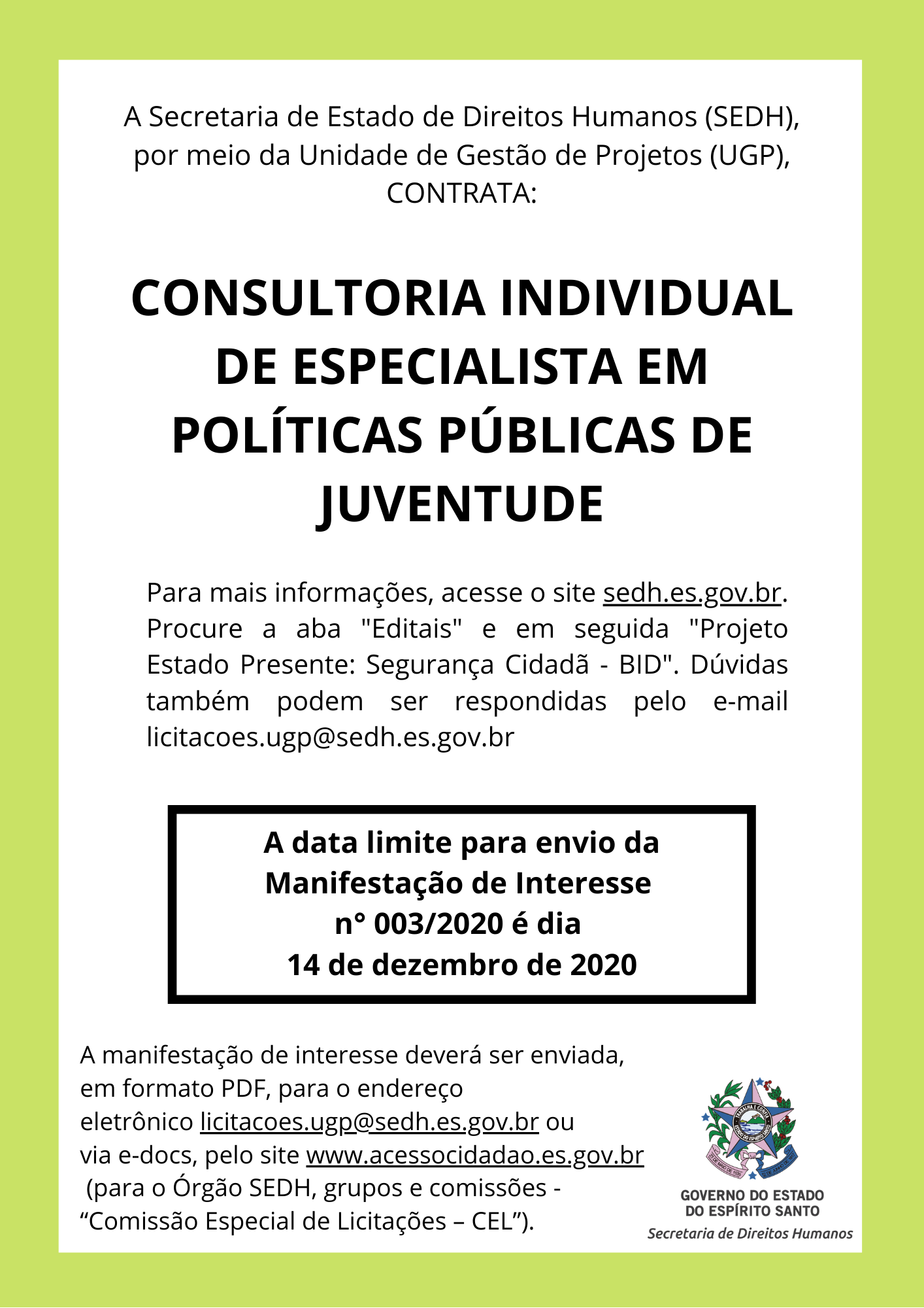 A Secretaria de Estado de Direitos Humanos (SEDH) -  (14)