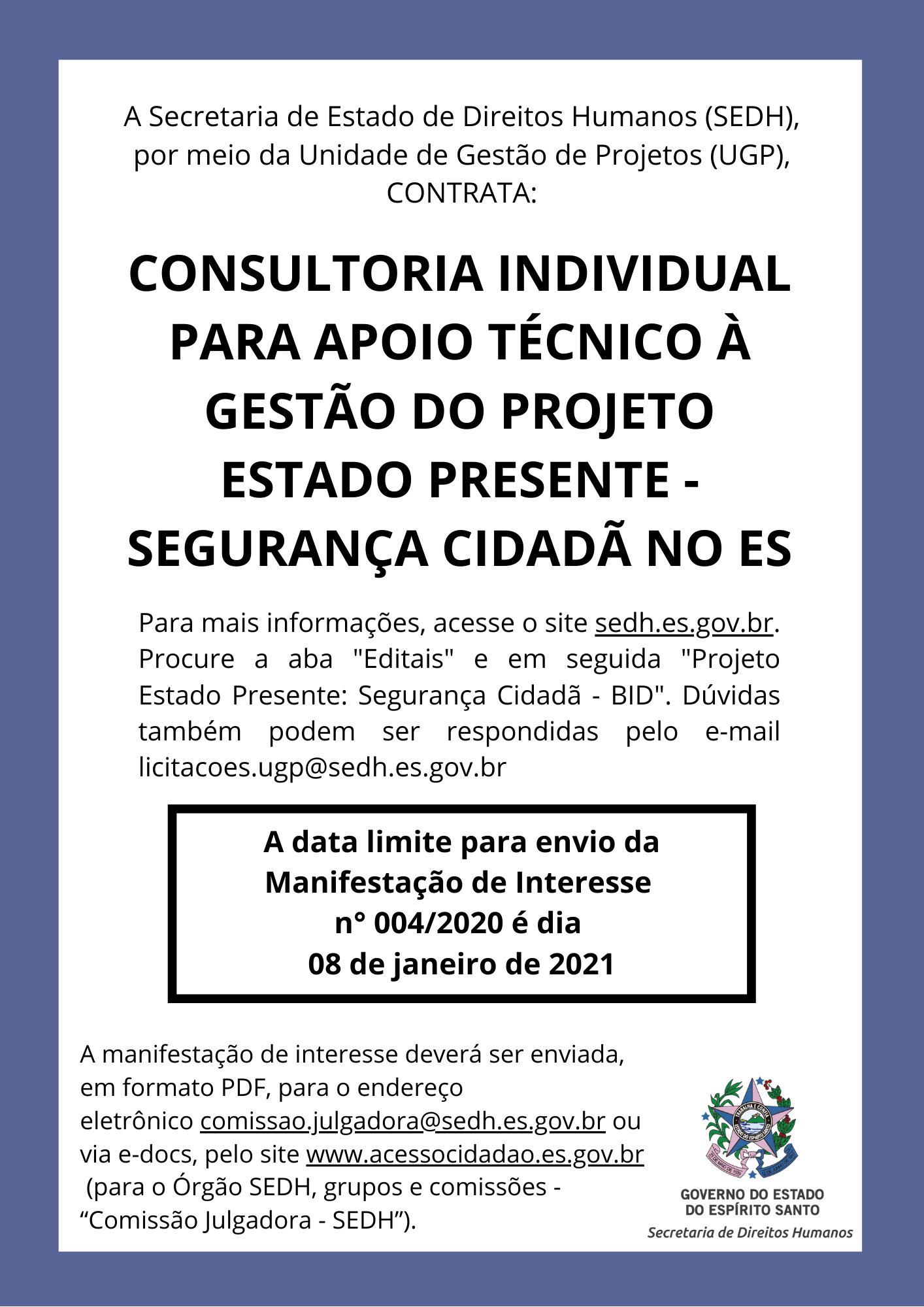 A Secretaria de Estado de Direitos Humanos (SEDH) -  (15)