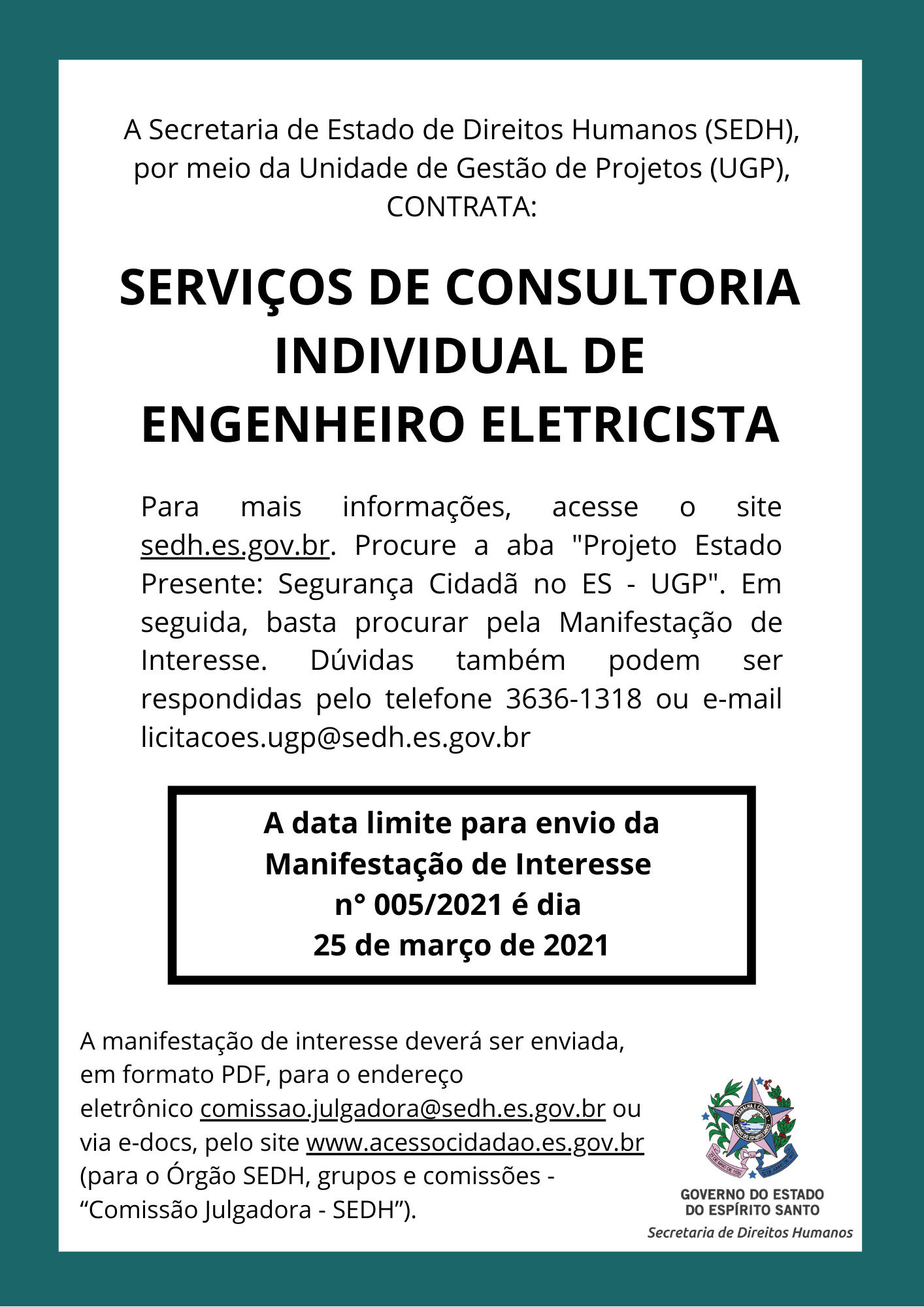 A Secretaria de Estado de Direitos Humanos (SEDH) -  (19)