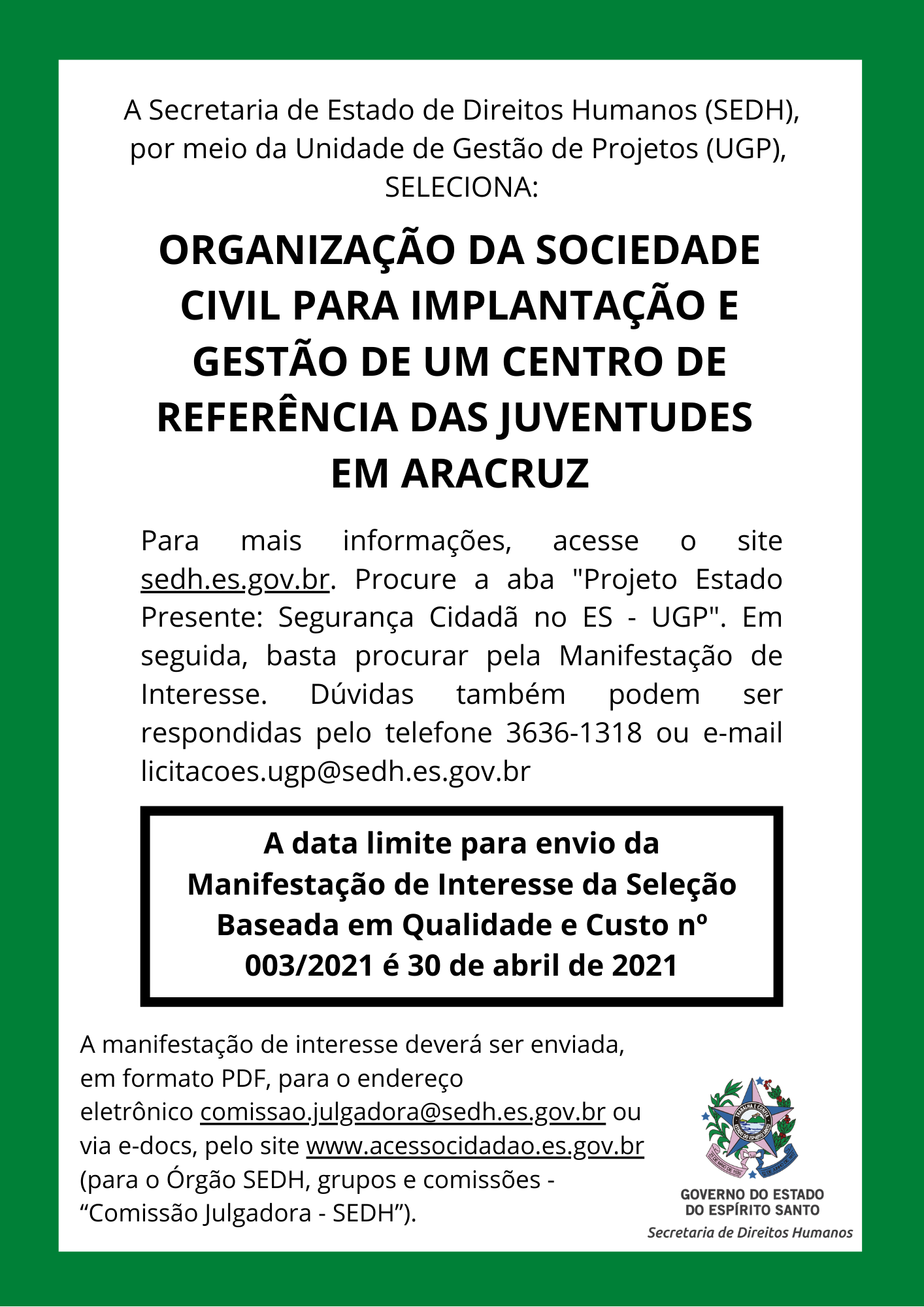 A Secretaria de Estado de Direitos Humanos (SEDH) -  (4)