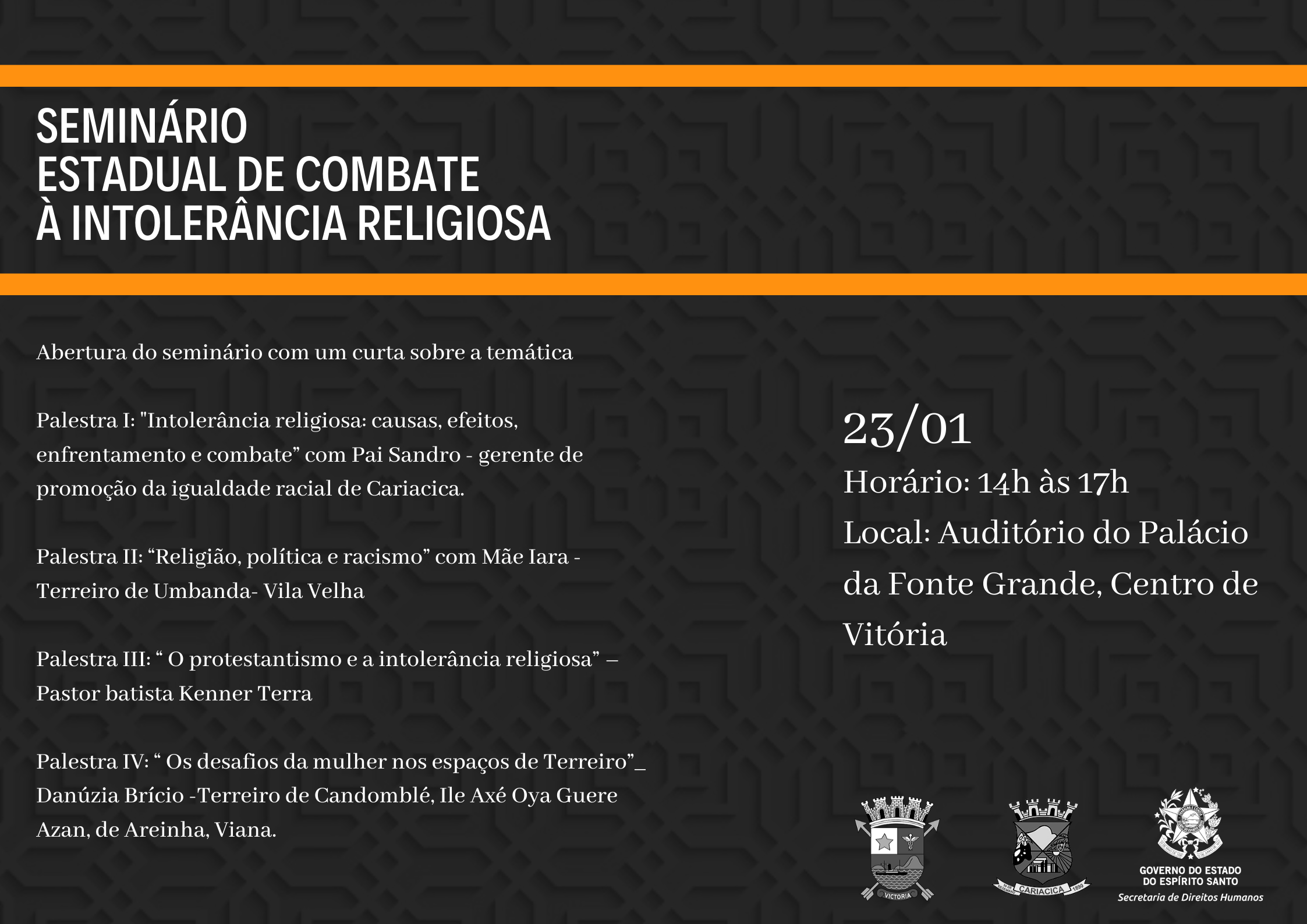 seminário estadual de combate à intolerância religiosa